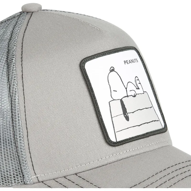 czapki-curva-szary-snapback-snoopy-orzeszki-ziemne-capslab