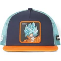 czapka-plaska-trucker-granatowa-i-pomaranczowa-son-goku-super-saiyan-blue-sa2-dragon-ball-od-capslab