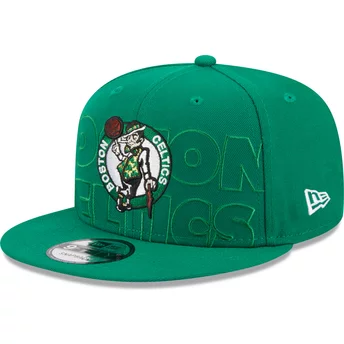 Zielona, płaska czapka snapback 9FIFTY Draft Edition 2023 Boston Celtics NBA od New Era