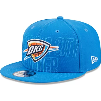 Niebieska płaska czapka snapback 9FIFTY Draft Edition 2023 z Oklahoma City Thunder NBA od New Era