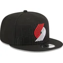 czarna-czapka-z-plaskim-daszkiem-snapback-9fifty-draft-edition-2023-portland-trail-blazers-nba-od-new-era