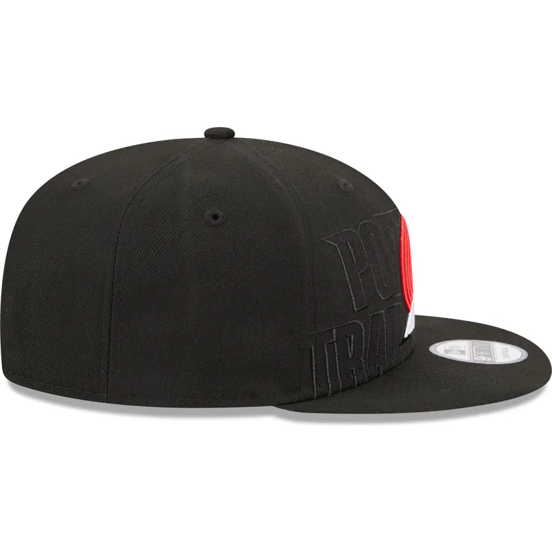 czarna-plaska-czapka-snapback-9fifty-draft-edition-2023-portland-trail-blazers-nba-new-era