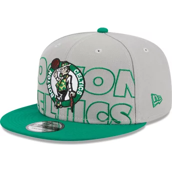 Szara i zielona czapka snapback 9FIFTY Draft Edition 2023 Boston Celtics NBA od New Era