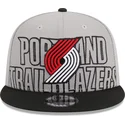 szara-i-czarna-plaska-czapka-snapback-9fifty-draft-edition-2023-portland-trail-blazers-nba-new-era