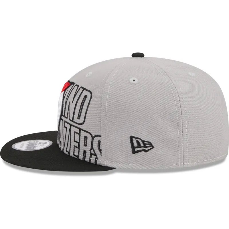 szara-i-czarna-plaska-czapka-snapback-9fifty-draft-edition-2023-portland-trail-blazers-nba-new-era