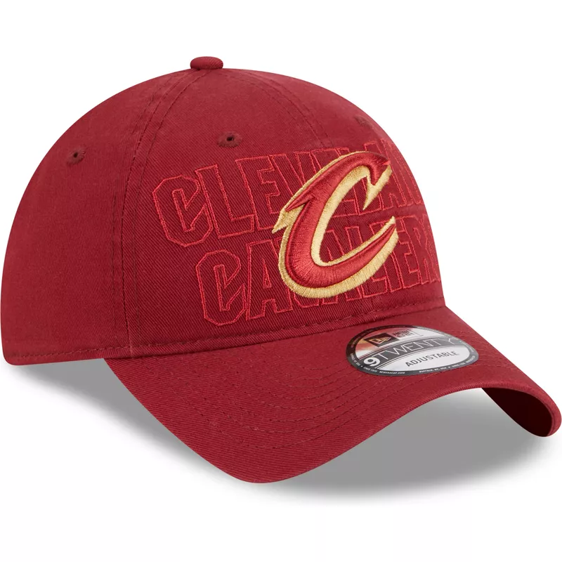 new-era-curved-brim-9twenty-draft-edition-2023-cleveland-cavaliers-nba-red-adjustable-cap