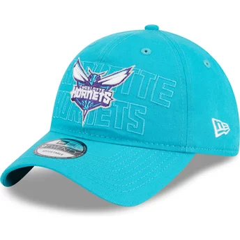 Niebieska, regulowana czapka z zakrzywionym daszkiem 9TWENTY Draft Edition 2023 Charlotte Hornets NBA od New Era