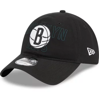 Czarna, regulowana czapka z zakrzywionym daszkiem 9TWENTY Draft Edition 2023 Brooklyn Nets NBA od New Era