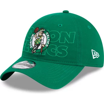 Zielona regulowana czapka z zakrzywionym daszkiem 9TWENTY Draft Edition 2023 Boston Celtics NBA od New Era