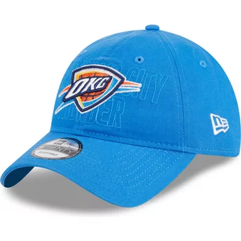 Niebieska, regulowana czapka z zakrzywionym daszkiem 9TWENTY Draft Edition 2023 od Oklahoma City Thunder NBA od New Era