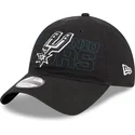 czarna-zakrzywiona-czapka-regulowana-9twenty-draft-edition-2023-san-antonio-spurs-nba-od-new-era