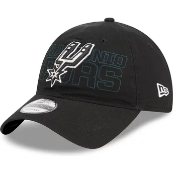 Czarna, regulowana czapka z zakrzywionym daszkiem 9TWENTY Draft Edition 2023 od San Antonio Spurs NBA od New Era