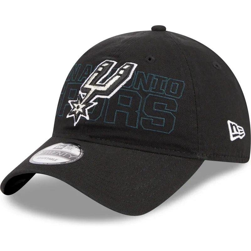 czapki-curva-czarny-tasma-regulowana-9twenty-draft-edition-2023-san-antonio-spurs-nba-new-era