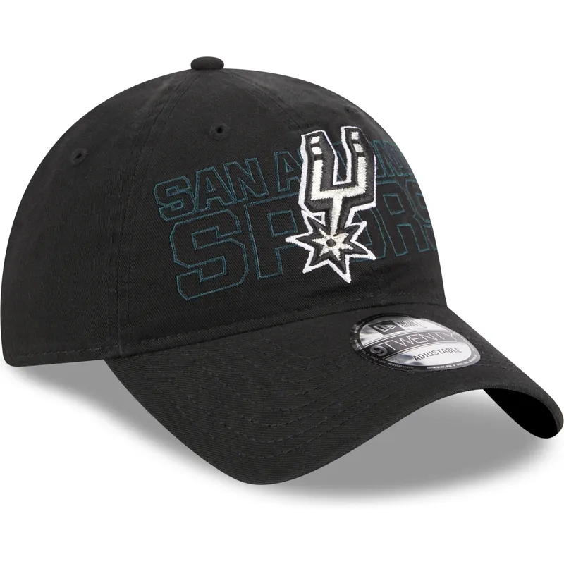 czapki-curva-czarny-tasma-regulowana-9twenty-draft-edition-2023-san-antonio-spurs-nba-new-era