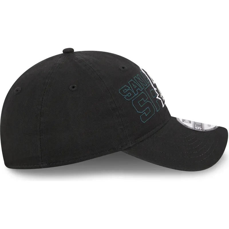 czapki-curva-czarny-tasma-regulowana-9twenty-draft-edition-2023-san-antonio-spurs-nba-new-era