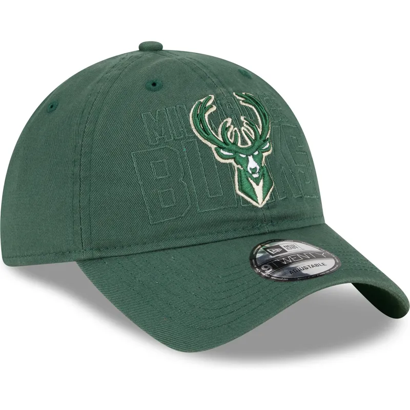 zielona-regulowana-czapka-z-zakrzywionym-daszkiem-9twenty-draft-edition-2023-milwaukee-bucks-nba-new-era