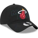 czarna-regulowana-czapka-z-zakrzywionym-daszkiem-9twenty-draft-edition-2023-miami-heat-nba-new-era