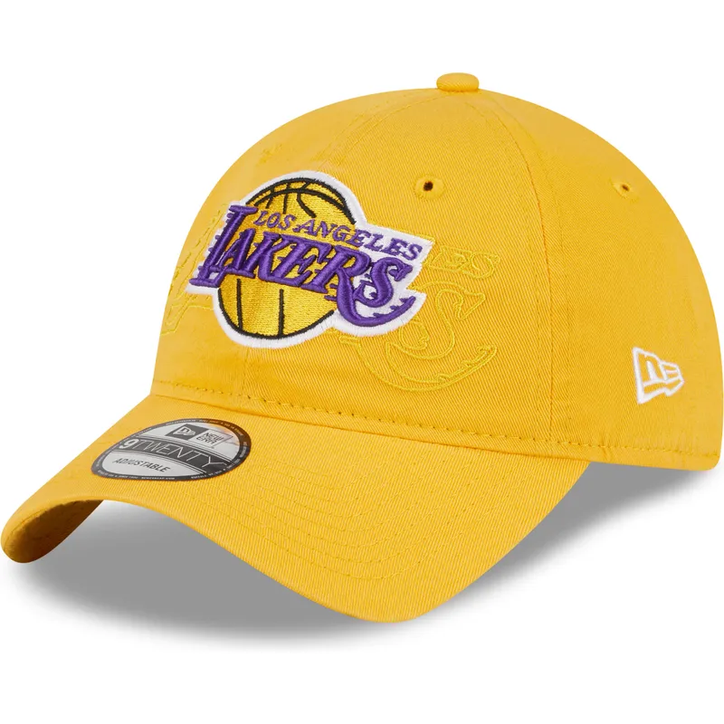 czapki-curva-zolty-tasma-regulowana-9twenty-draft-edition-2023-los-angeles-lakers-nba-new-era