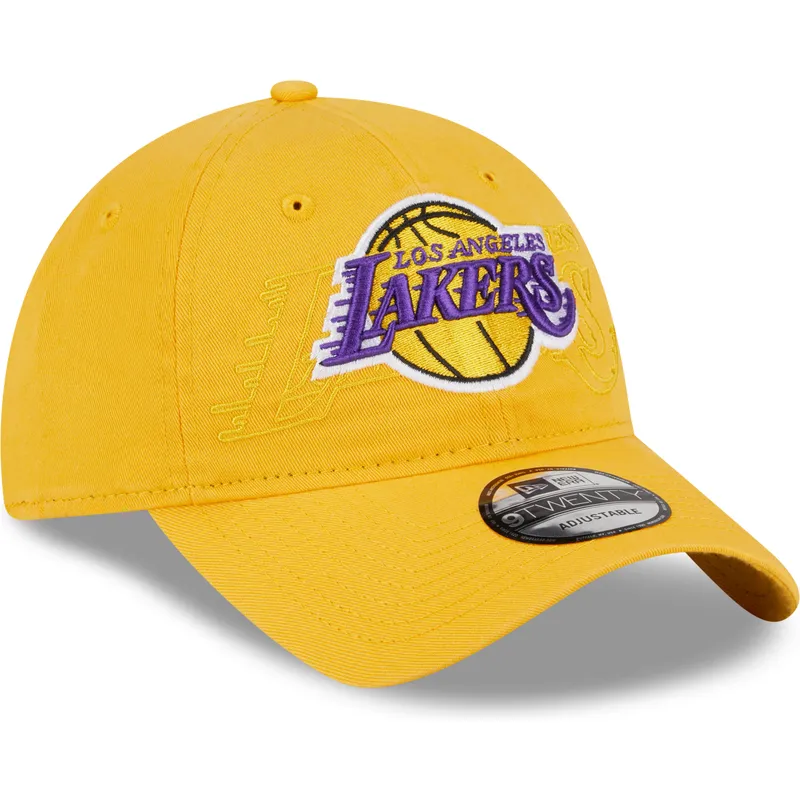 czapki-curva-zolty-tasma-regulowana-9twenty-draft-edition-2023-los-angeles-lakers-nba-new-era