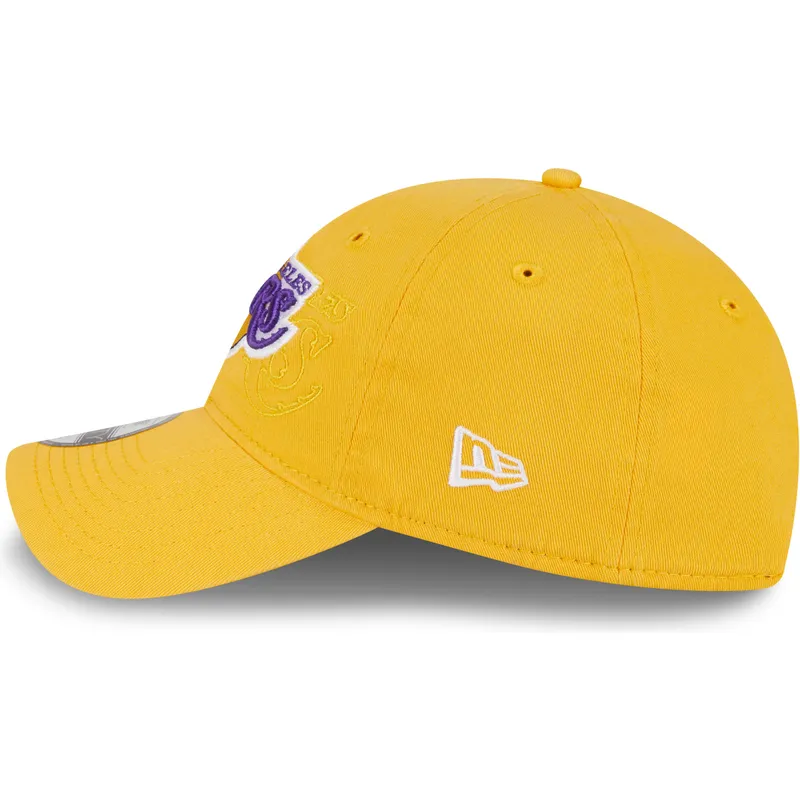czapki-curva-zolty-tasma-regulowana-9twenty-draft-edition-2023-los-angeles-lakers-nba-new-era