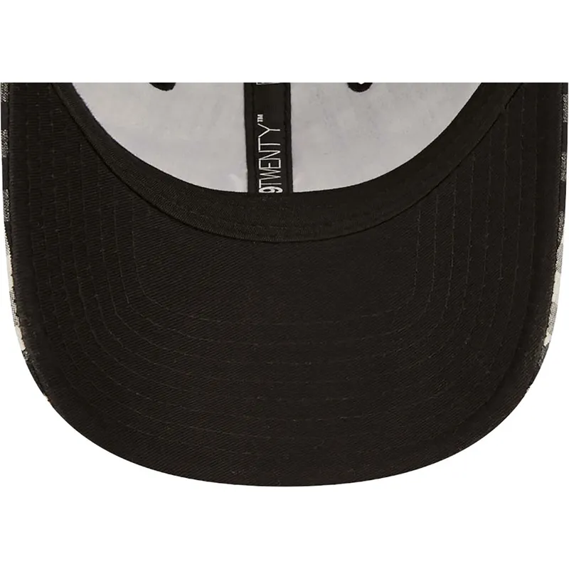czapki-curva-czarny-tasma-regulowana-9twenty-gingham-new-york-yankees-mlb-new-era