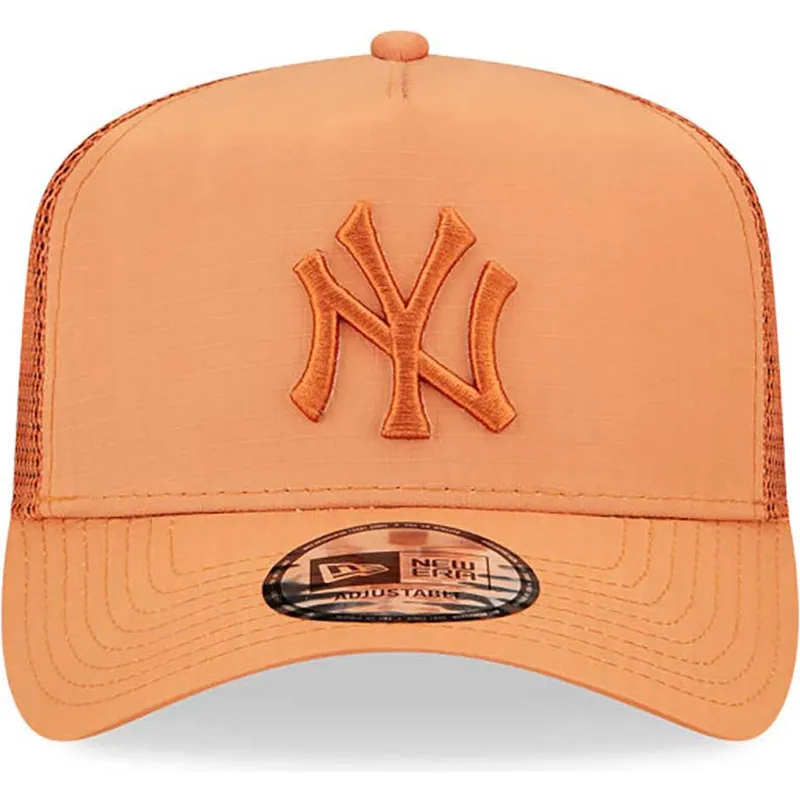 czapki-curva-brazowy-snapback-a-frame-tech-ripstop-new-york-yankees-mlb-new-era