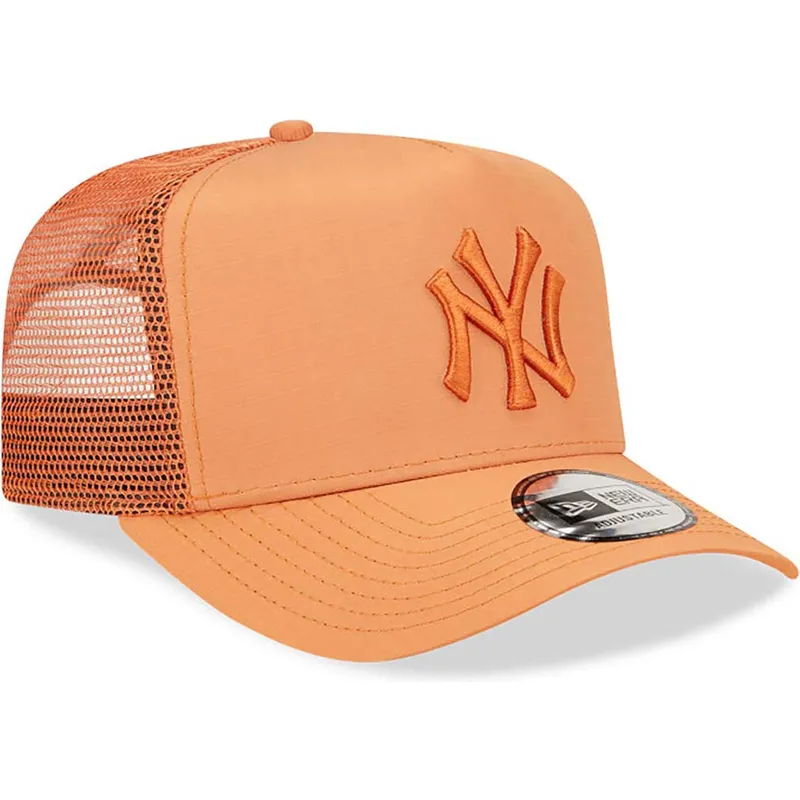 czapki-curva-brazowy-snapback-a-frame-tech-ripstop-new-york-yankees-mlb-new-era