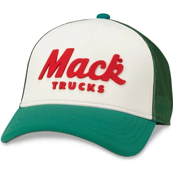 Biała i zielona czapka trucker snapback Mack Trucks Riptide Valin od American Needle