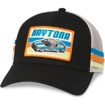 Czarna i biała czapka typu trucker snapback Daytona International Speedway Tri Color od American Needle