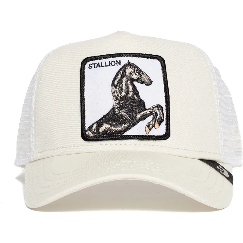 czapka-trucker-biala-kon-stallion-od-goorin-bros