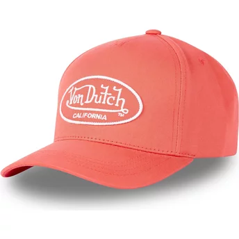 Czerwona, regulowana czapka z daszkiem LOF C4 od Von Dutch