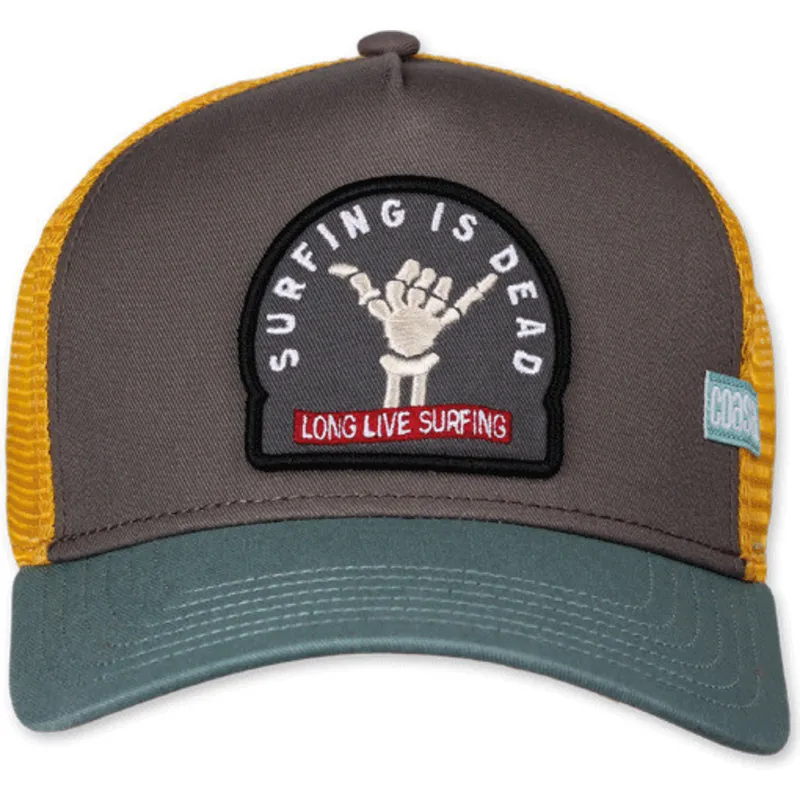 czapka-trucker-szara-i-zolta-surfing-is-dead-hft-od-coastal