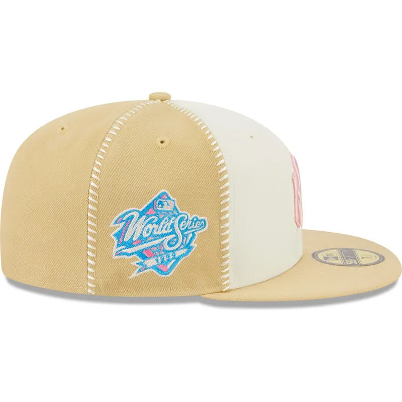 czapki-plana-bezowy-dopasowany-rosa-59fifty-seam-stitch-new-york-yankees-mlb-new-era