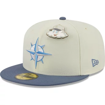 Szara i niebieska, regulowana czapka 59FIFTY The Elements Air Pin Seattle Mariners MLB od New Era