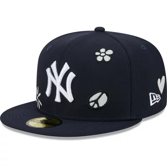 Granatowa, regulowana czapka z daszkiem 59FIFTY Sunlight Pop New York Yankees MLB od New Era