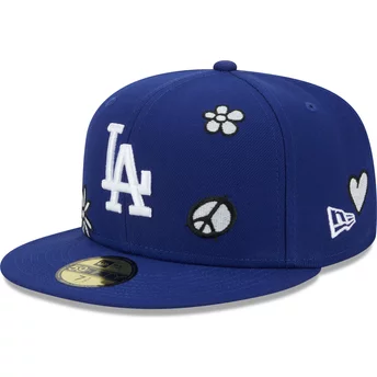 Niebieska, regulowana, płaskokształtna czapka 59FIFTY Sunlight Pop Los Angeles Dodgers MLB od New Era