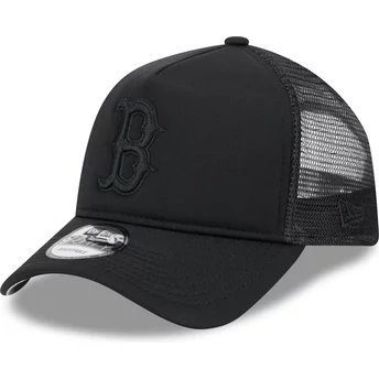Czarna czapka trucker z czarnym logo 9FORTY A Frame All Day Trucker od Boston Red Sox MLB od New Era