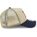 new-era-9forty-a-frame-all-day-trucker-boston-red-sox-mlb-beige-and-navy-blue-trucker-hat