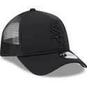 new-era-black-logo-9forty-a-frame-all-day-trucker-chicago-white-sox-mlb-black-trucker-hat