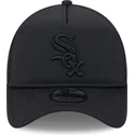 new-era-black-logo-9forty-a-frame-all-day-trucker-chicago-white-sox-mlb-black-trucker-hat