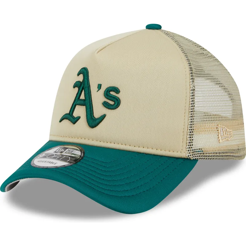 czapki-curva-bezowy-snapback-9forty-a-frame-all-day-oakland-athletics-mlb-new-era