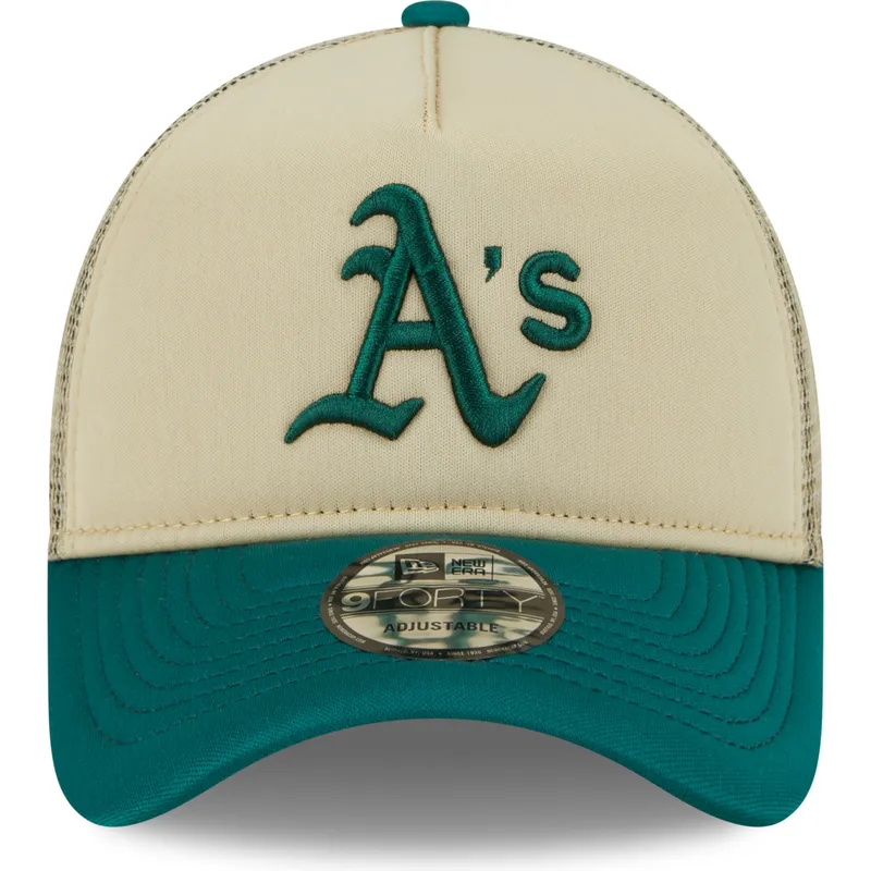 czapki-curva-bezowy-snapback-9forty-a-frame-all-day-oakland-athletics-mlb-new-era