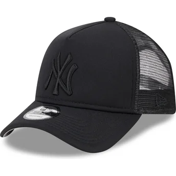 Czarna czapka trucker z czarnym logo 9FORTY A Frame All Day Trucker New York Yankees MLB New Era