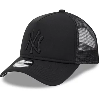 Czarna czapka trucker z czarnym logo 9FORTY A Frame All Day Trucker New York Yankees MLB od New Era
