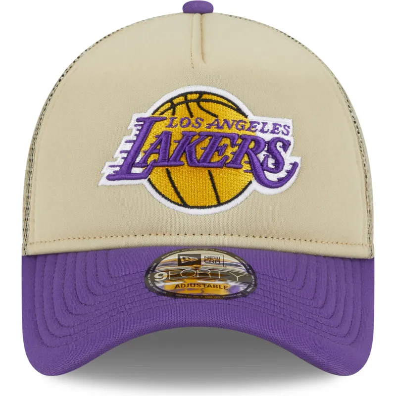 czapki-curva-bezowy-snapback-9forty-a-frame-all-day-los-angeles-lakers-nba-new-era