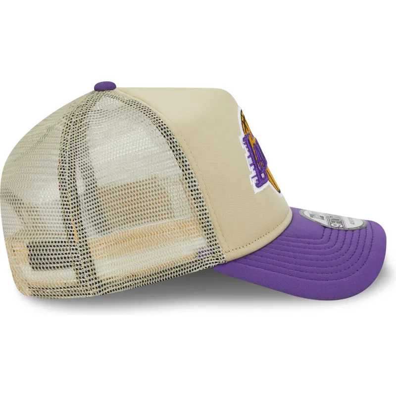 czapki-curva-bezowy-snapback-9forty-a-frame-all-day-los-angeles-lakers-nba-new-era