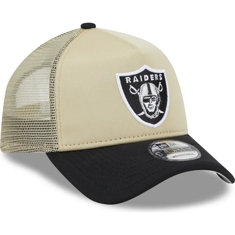 czapki-curva-bezowy-snapback-9forty-a-frame-all-day-las-vegas-raiders-nfl-new-era
