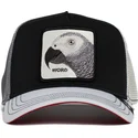 czapka-trucker-czarno-szara-papuga-bird-s-the-word-the-farm-od-goorin-bros