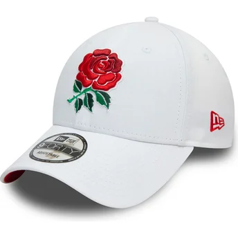 Biała, regulowana czapka z zakrzywionym daszkiem 9FORTY Core od England Rugby RFU od New Era