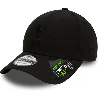 Czarna, regulowana czapka z daszkiem 9FORTY Repreve z czarnym logo Tottenham Hotspur Football Club Premier League od New Era